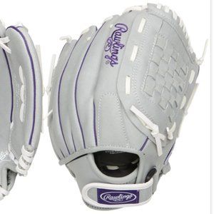 Rawlings Sure Catch 12 in Youth Infield Outfield Glove Softball Gray and Purple